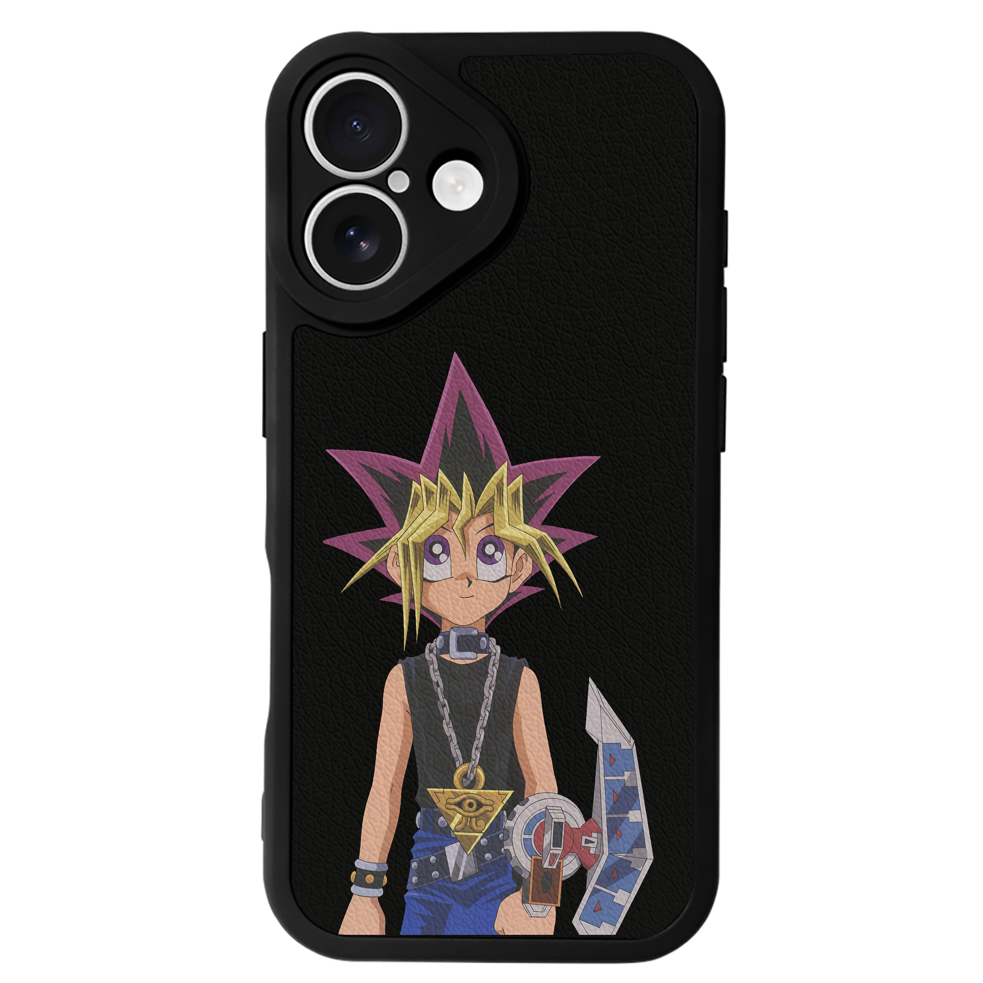 （画像用） 遊☆戯☆王 Yu-Gi-Oh! 【iPhone 16シリーズ対応】シリコンスマホケース（レザー調） 材質：シリコン